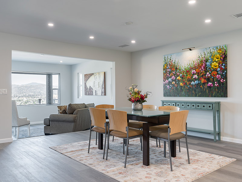 dining table on a remodeled house san diego ca