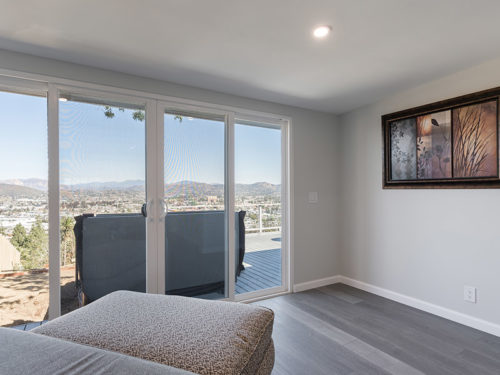 newly remodeled living room with sliding doors san diego ca